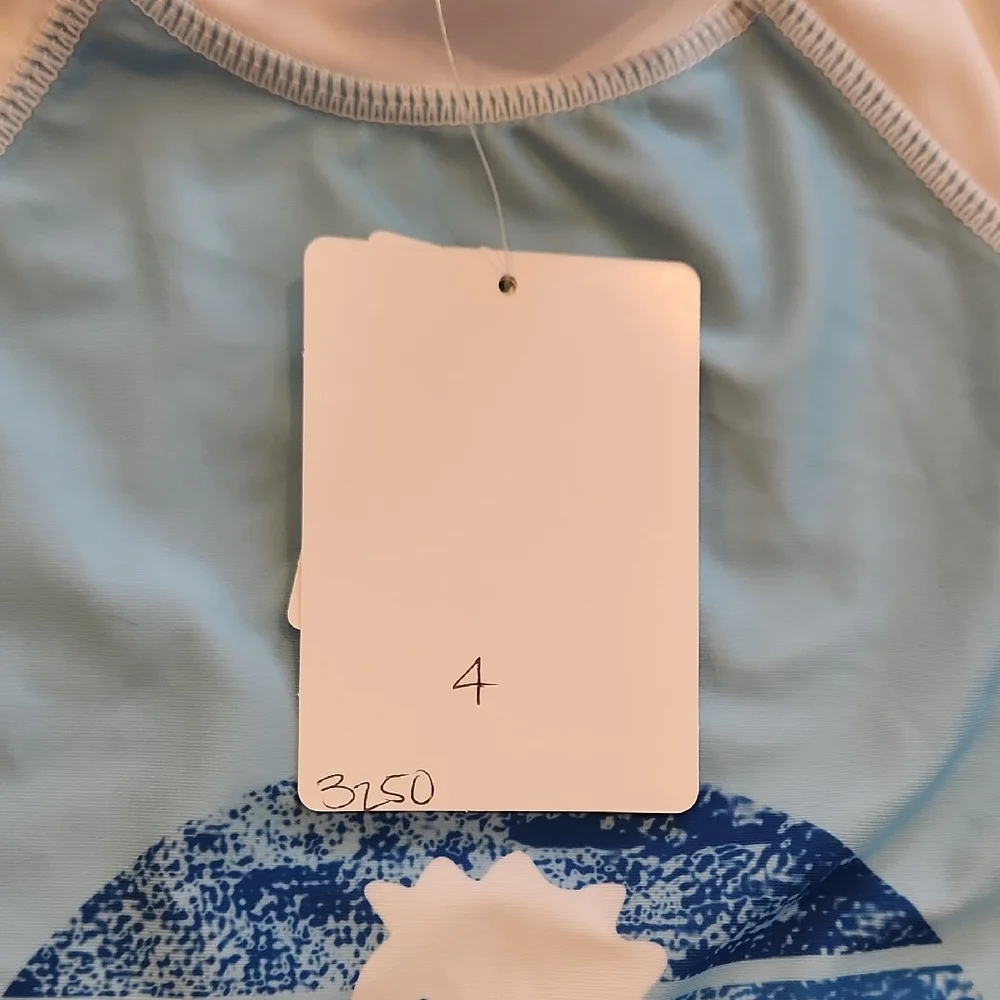 Flap Happy Boys Rashguard Swim Set Size 4 New W Tags